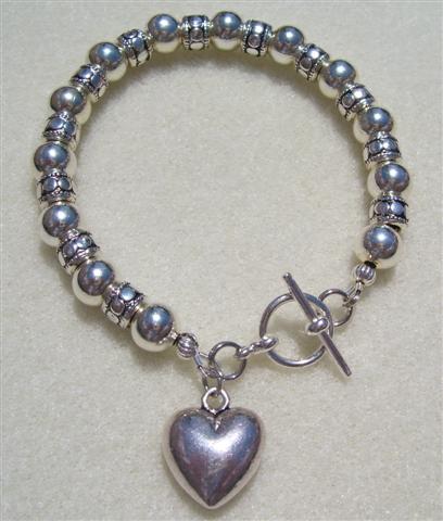 3-D Heart Bracelet